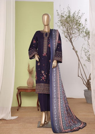 Bin Saeed Stitched Embroidered Khaddar 3pc