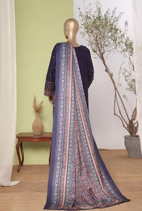 Bin Saeed Stitched Embroidered Khaddar 3pc