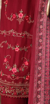 Bin Saeed Stitched Embroidered Khaddar 3pc