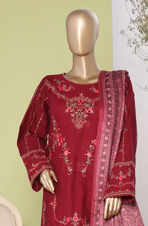 Bin Saeed Stitched Embroidered Khaddar 3pc