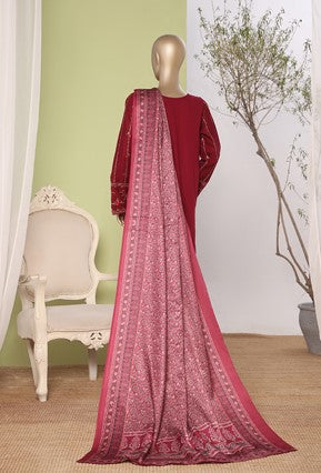 Bin Saeed Stitched Embroidered Khaddar 3pc