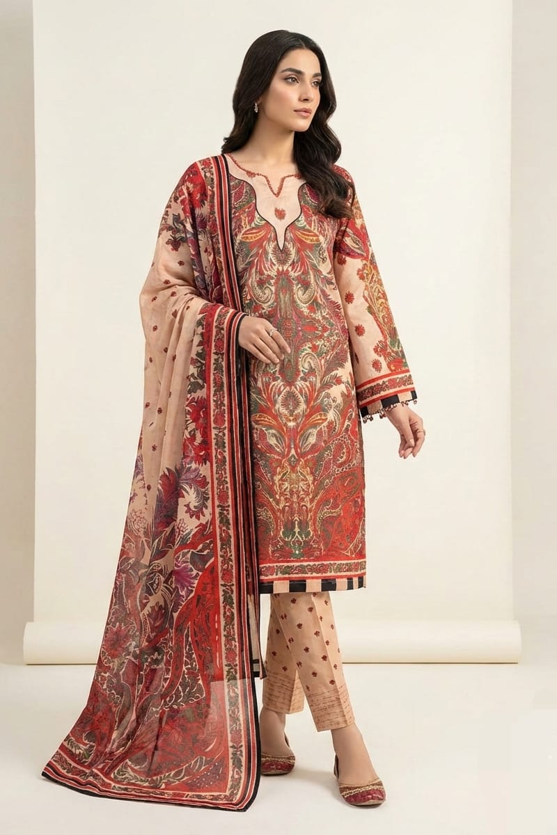 Charizma Stitched Printed Lawn 3pc