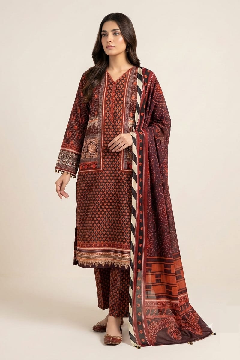 Charizma Stitched Printed Lawn 3pc