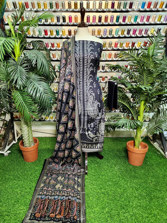 Wirsa By Zainab Digital Printed Lawn 3pc - Branded Cut Pieces