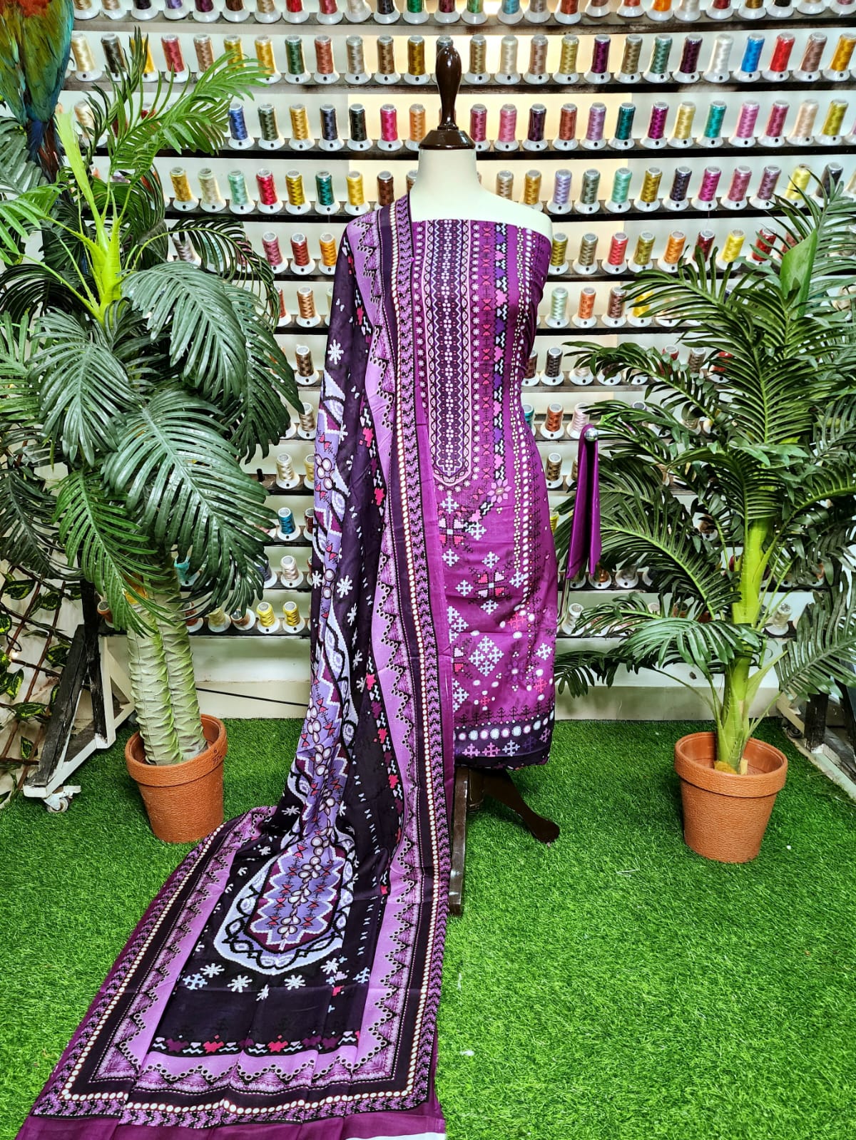 Wirsa By Zainab Digital Printed Lawn 3pc - Branded Cut Pieces