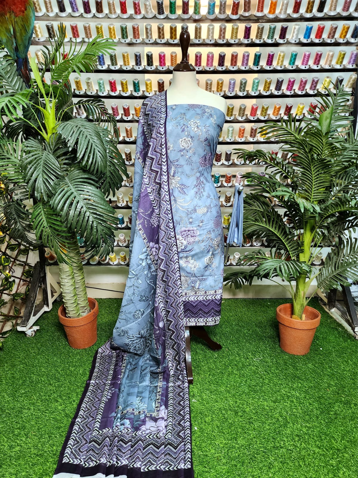 Wirsa By Zainab Digital Printed Lawn 3pc - Branded Cut Pieces