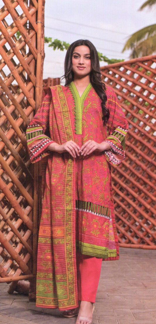Jaffrani Printed Lawn Ayna Collection 3pc