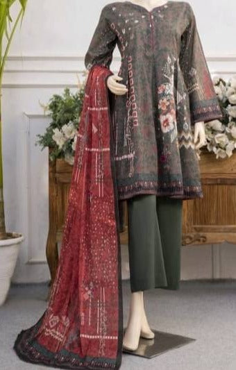 Haya Printed Unstiched Lawn 3PC - Branded Cut Pieces