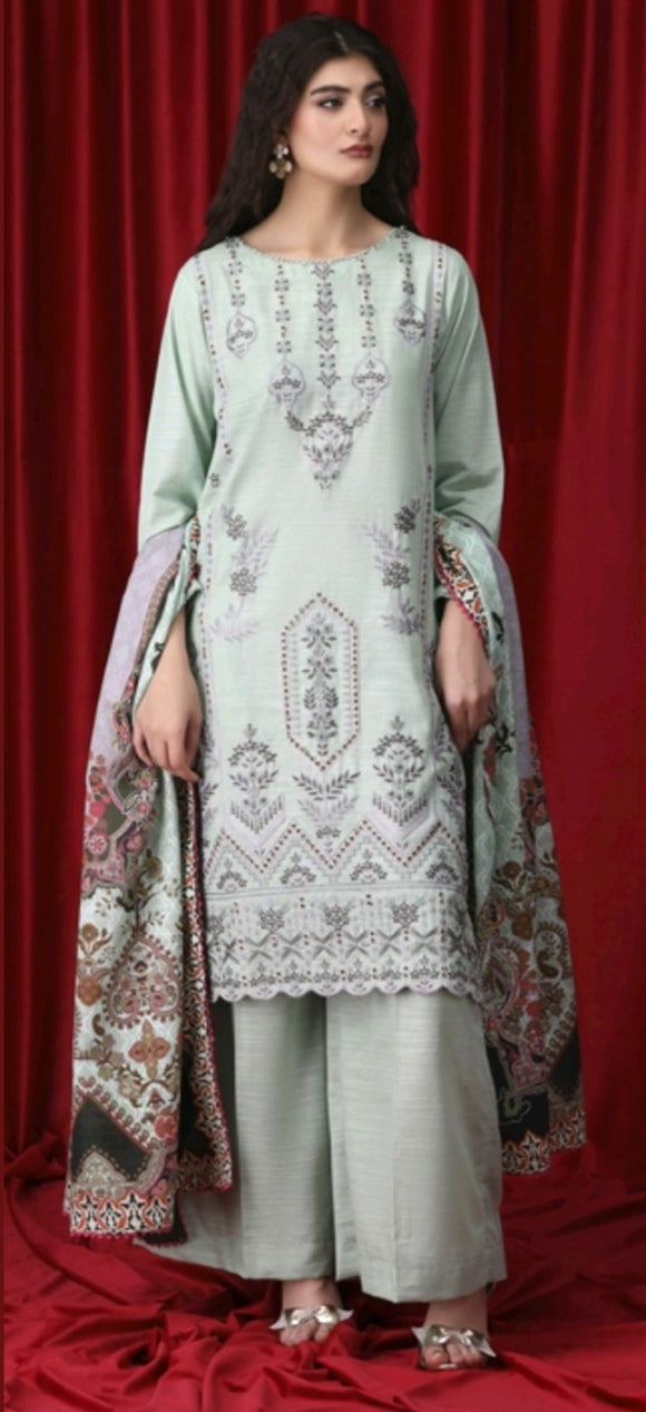 Hania Minahil Embroidered Khaddar 3pc