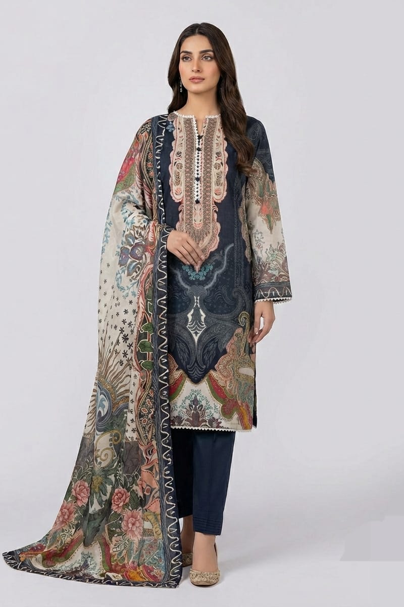 Jade Stitched Printed Lawn 3pc