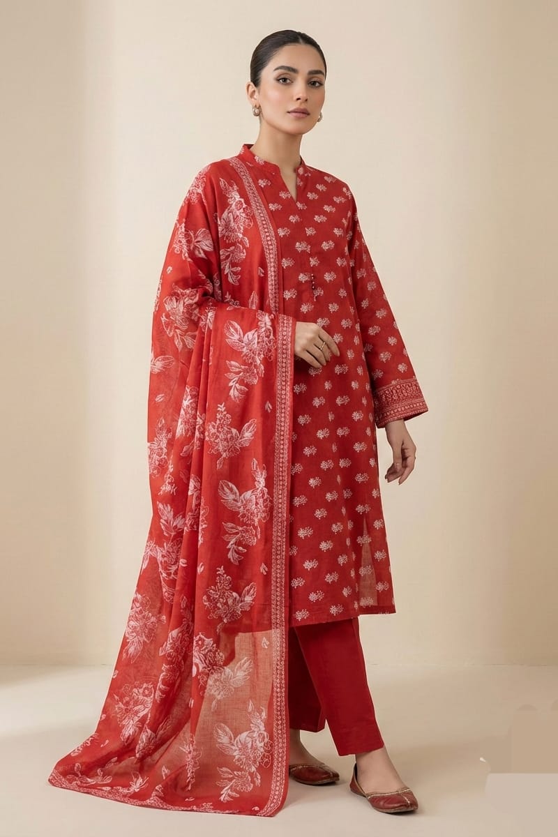 Khaadi Stitched Printed Lawn 3pc