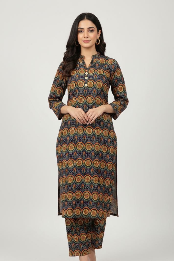 Khaadi Stitched Printed Lawn Allover ST 2pc