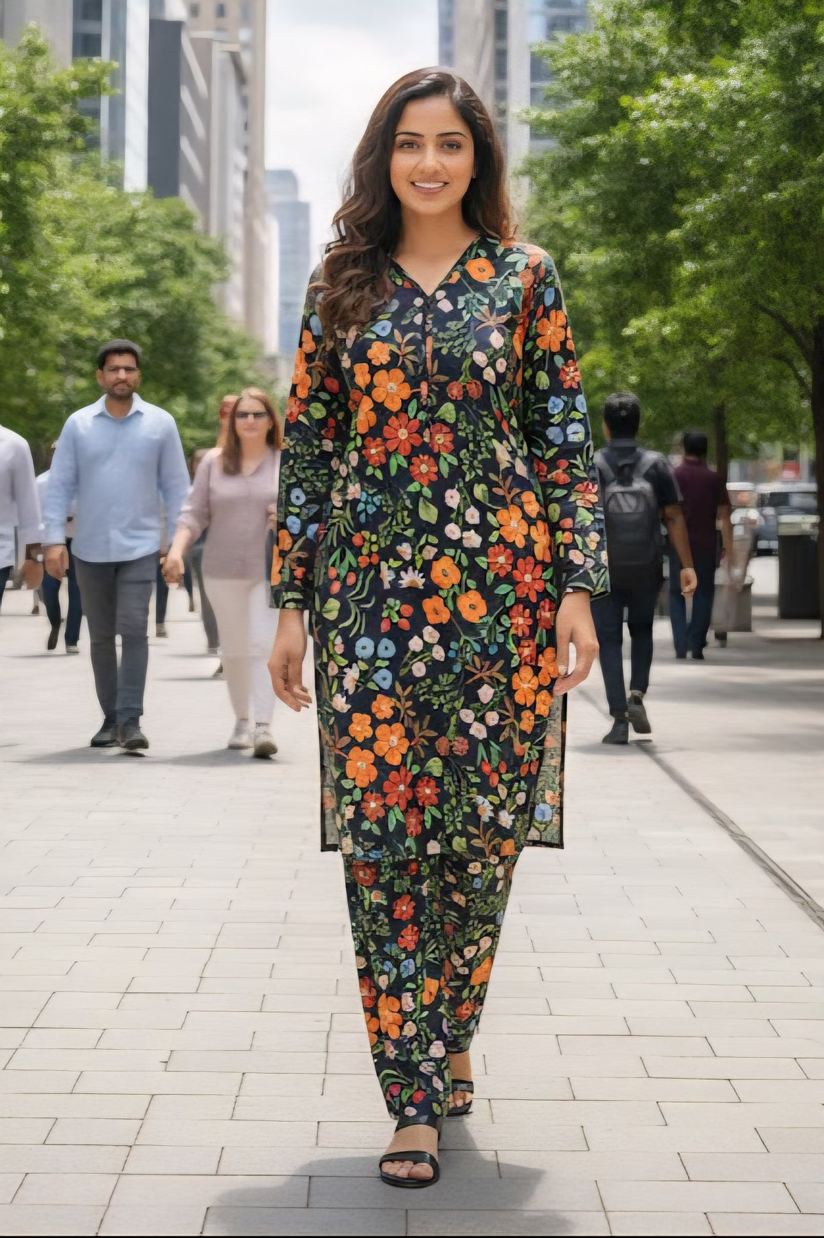 Khaadi Stitched Printed Lawn ST 2pc
