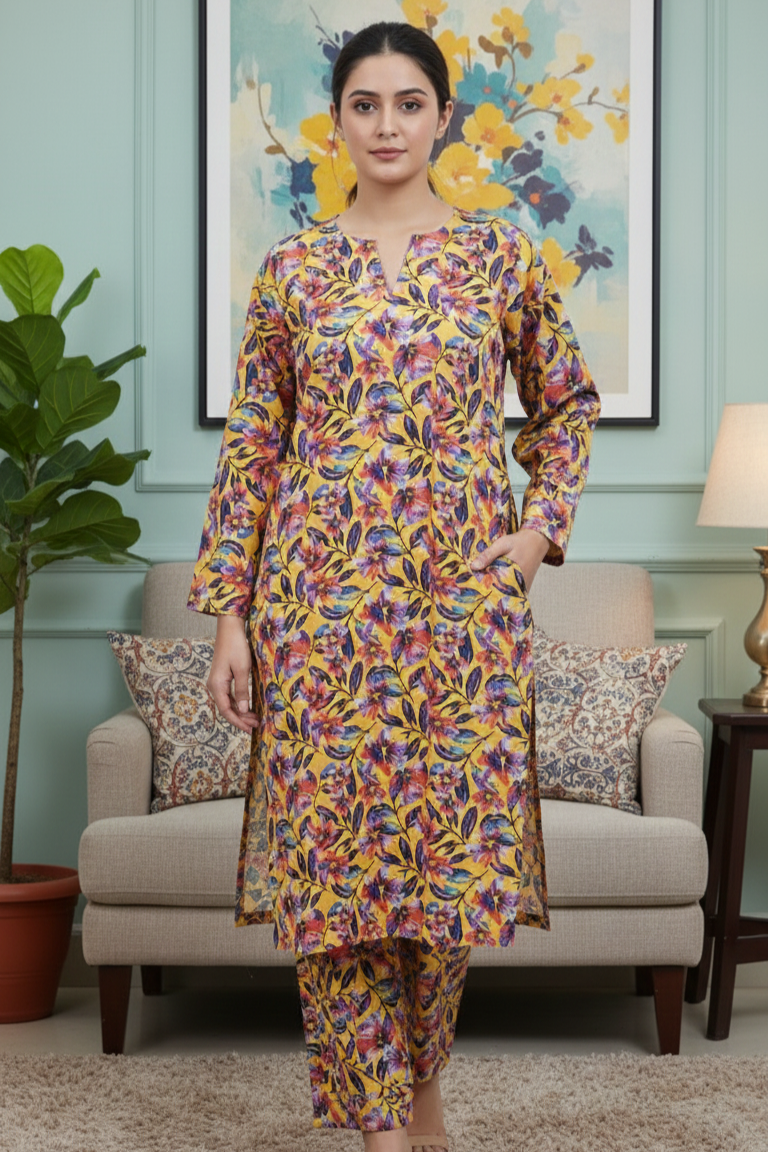 Khaadi Stitched Printed Lawn ST 2pc