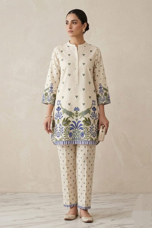 La Reine Stitched Printed Lawn Shirt