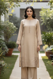 La Reine Stitched Embroidered Karandi 2pc
