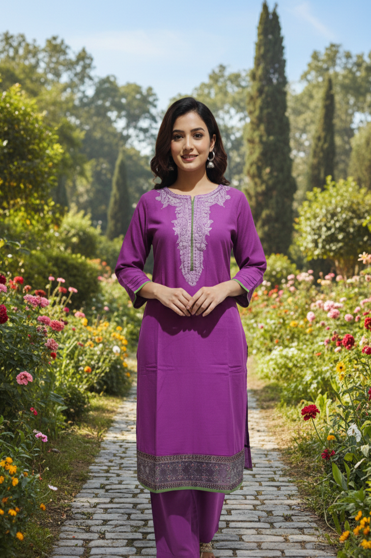 La Reine Stitched Embroidered Khaddar 2pc
