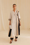 Mahnur Stitched Plain Embroidered Lawn ST 2pc