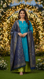 Mizaj Stitched Jacquard Linen 3pc