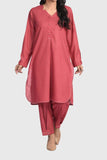 Mizaj Stitched Plain Silk ST 2pc