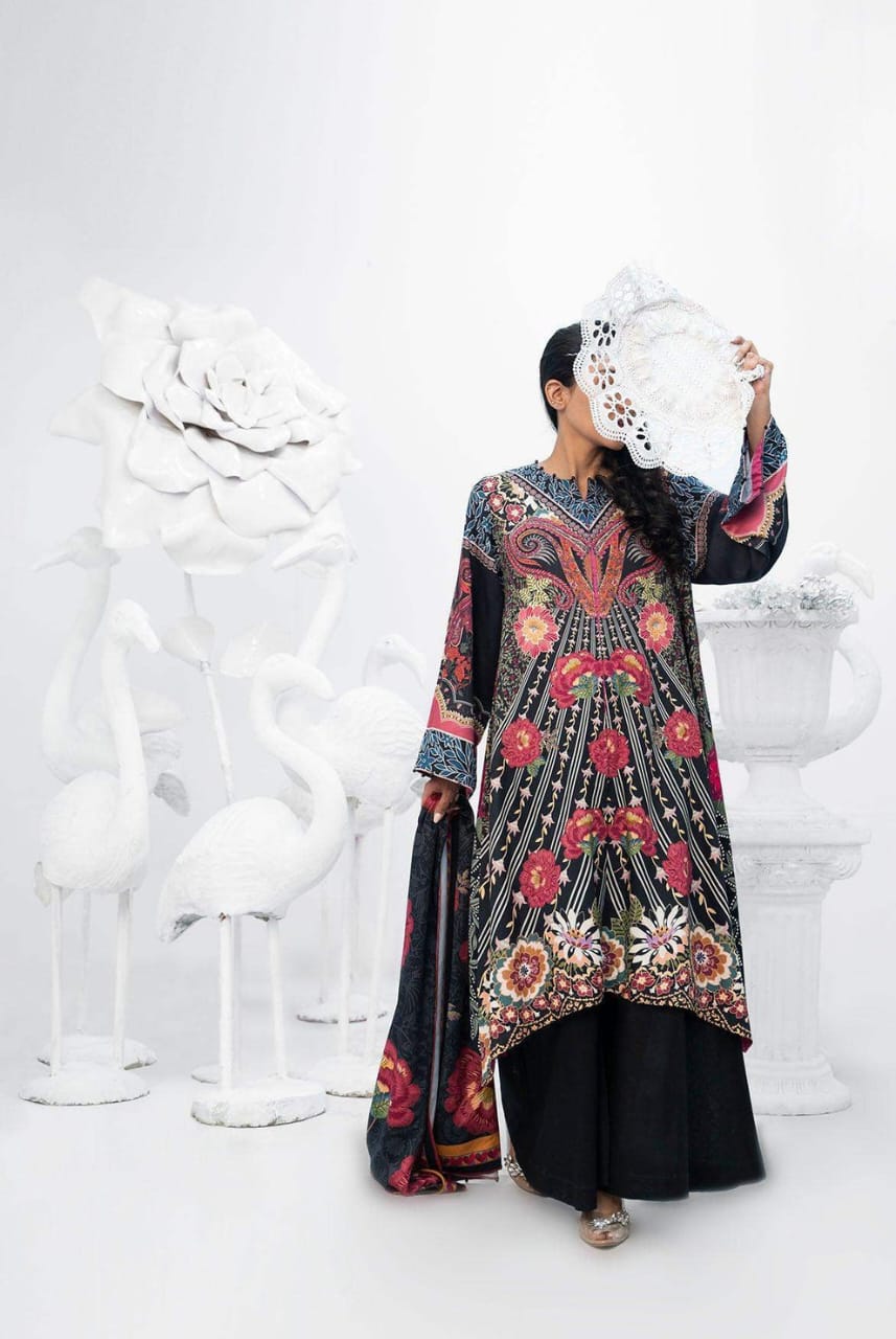 Mizaj Stitched Printed Linen SD 2pc