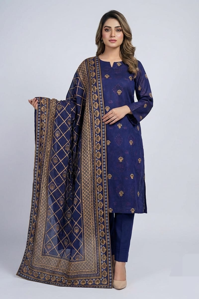 Nishat Stitched Printed Lawn 3pc