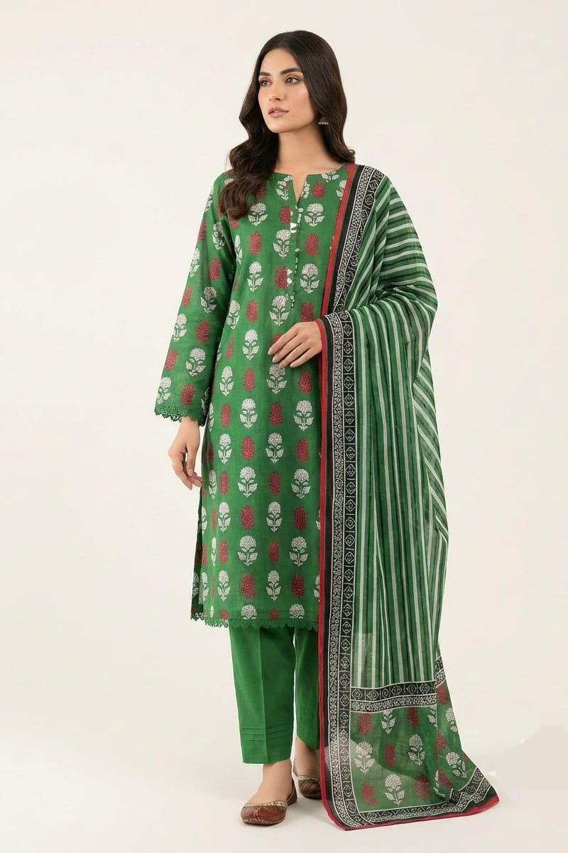Nishat Stitched Printed Lawn 3pc