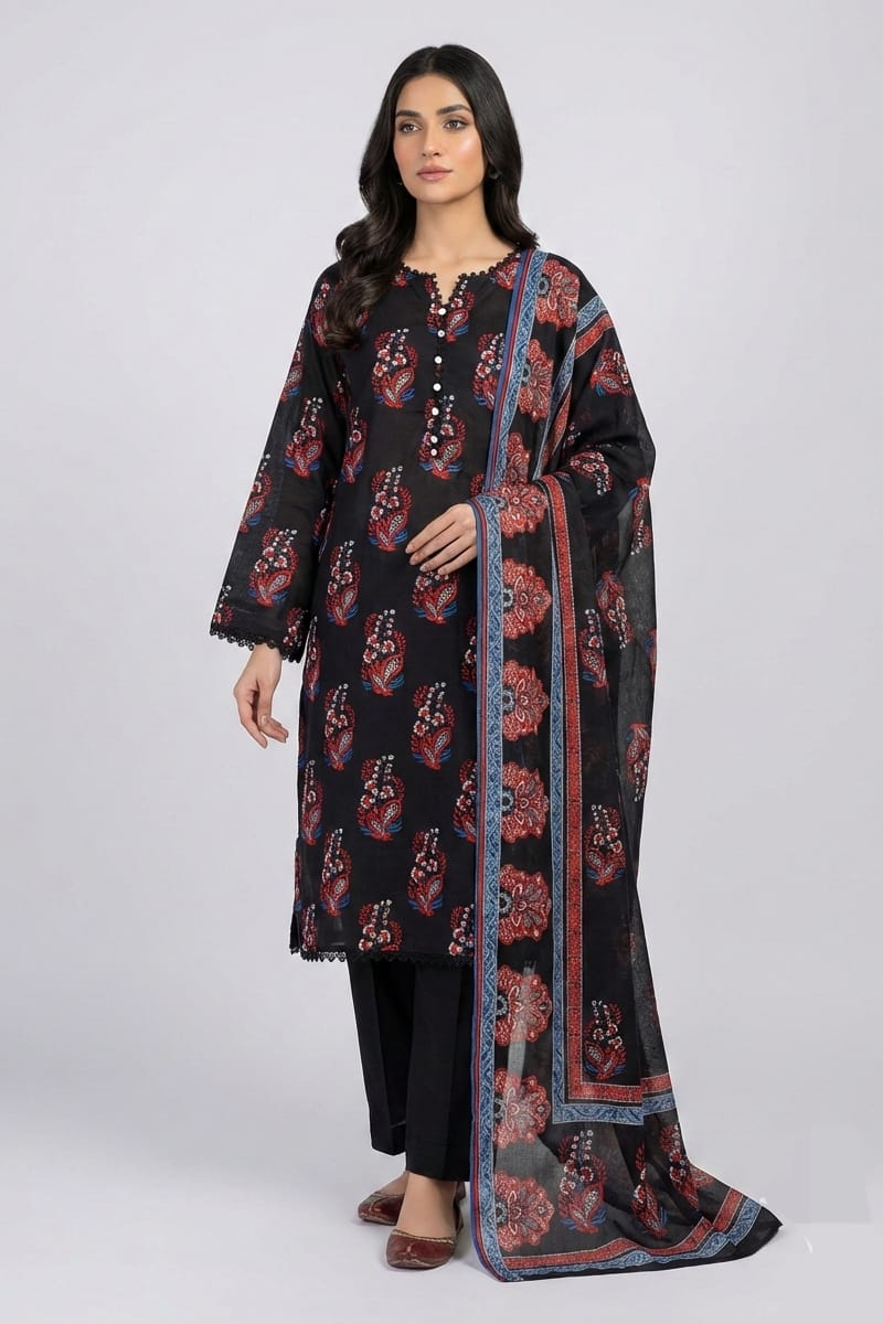 Nishat Stitched Printed Lawn 3pc