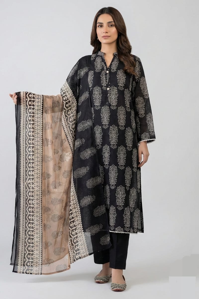 Nishat Stitched Printed Lawn 3pc