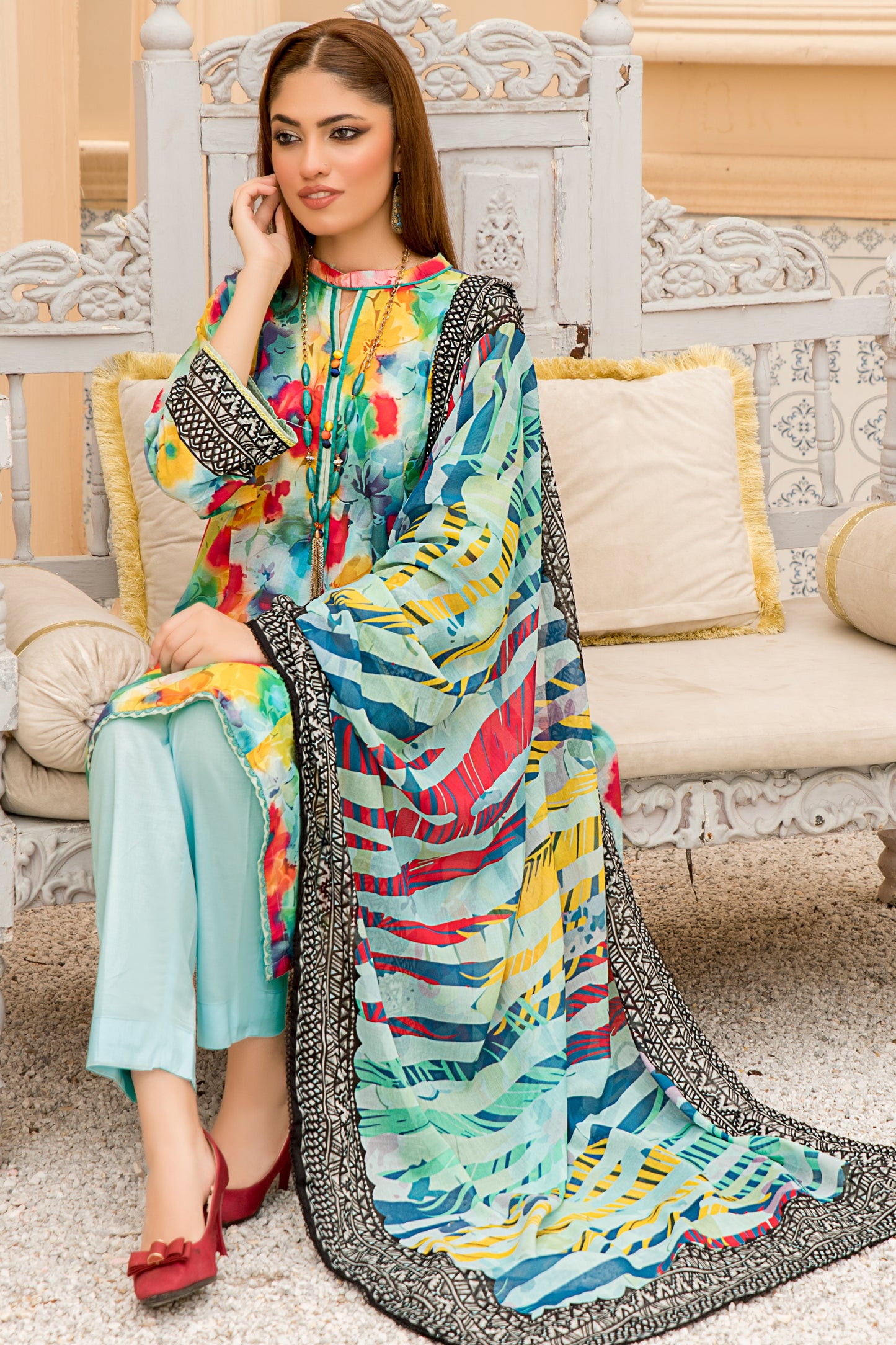 Hania Minahil Digital Printed Lawn 3pc