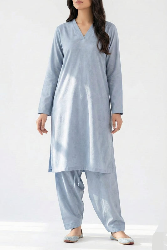 Sapphire Unstitched Plaino Lawn ST 2pc