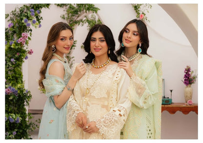 Mahnur Allenura Luxury Lawn Collection 3pc - Branded Cut Pieces