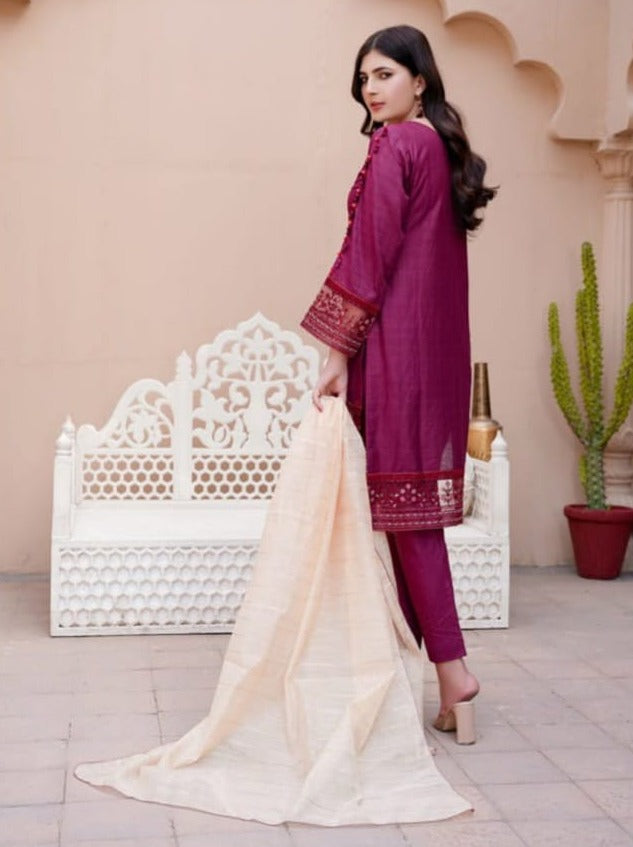 Noor Jahan Embroidered Unstitched Lawn 3pc Koh-e-Noor - Branded Cut Pieces