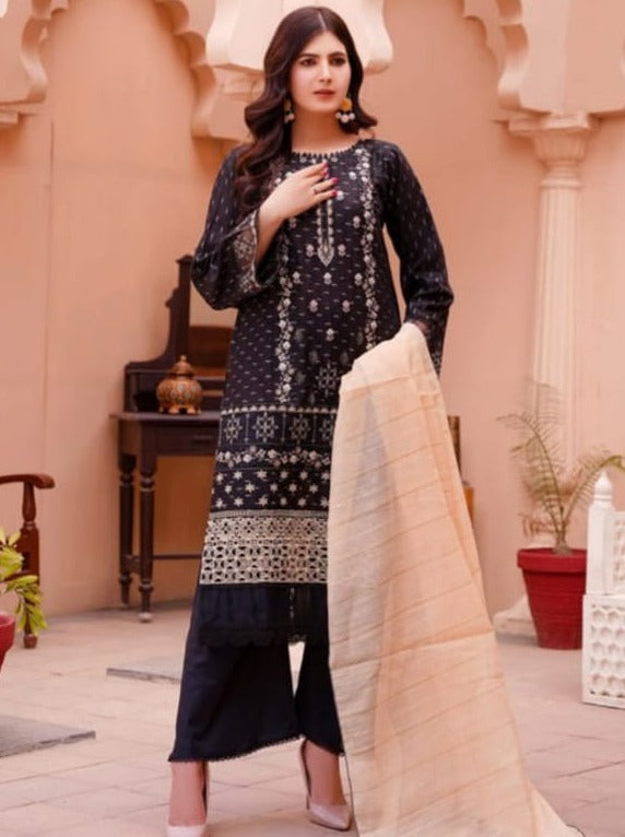 Noor Jahan Embroidered Unstitched Lawn 3pc Koh-e-Noor - Branded Cut Pieces