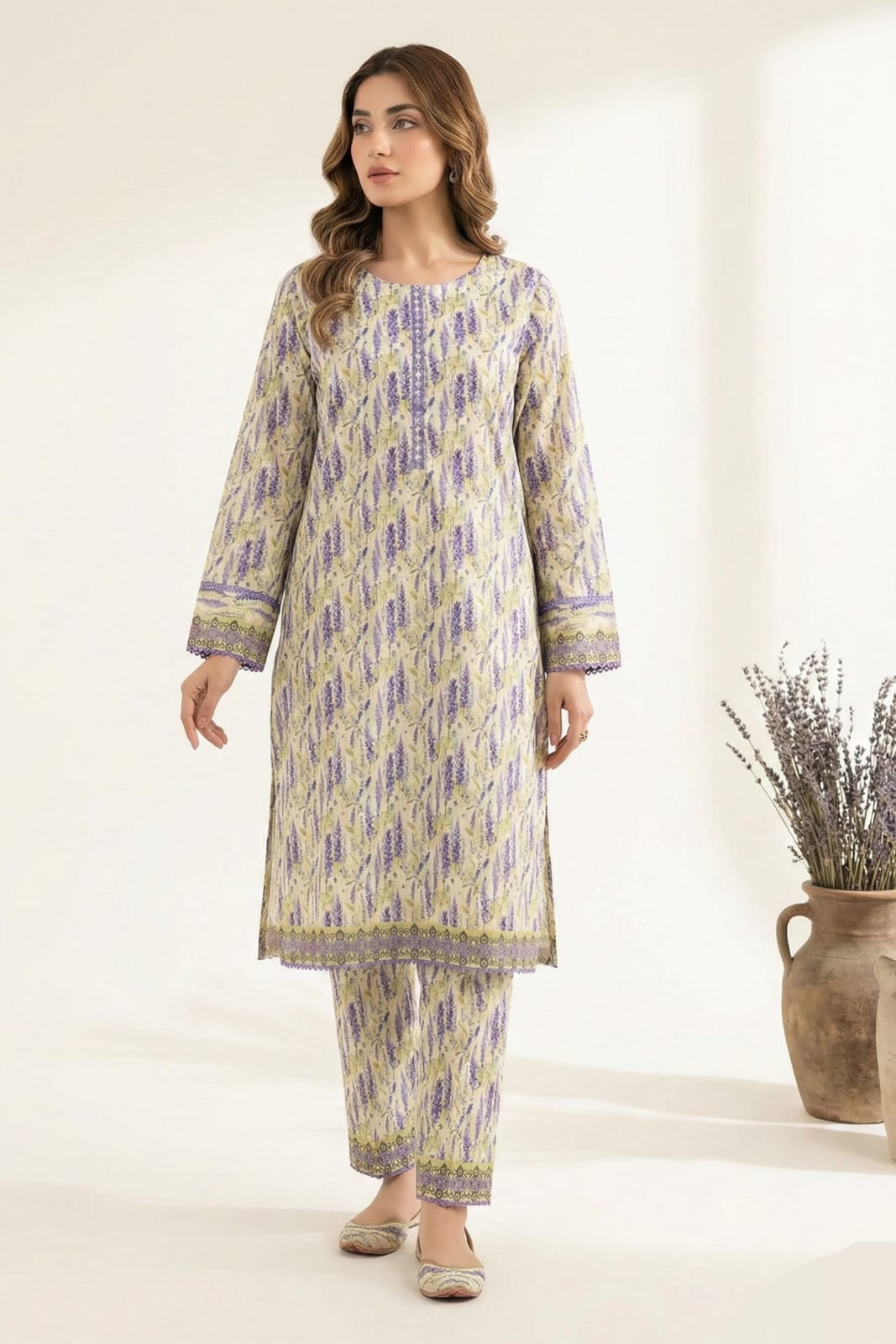 Almeera Stitched Printed Lawn ST 2pc