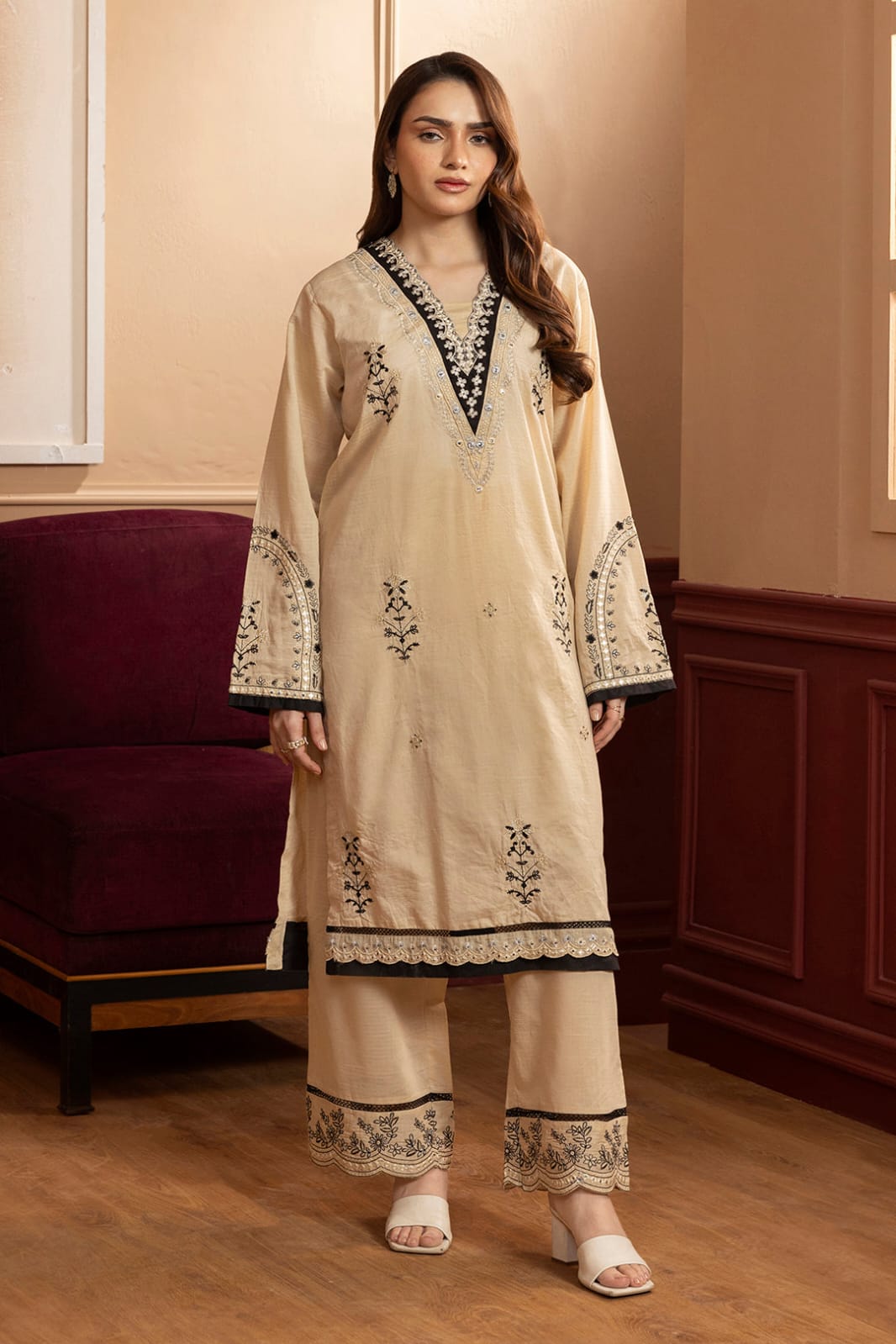 Zellbury Stitched Embroidered Lawn ST 2pc