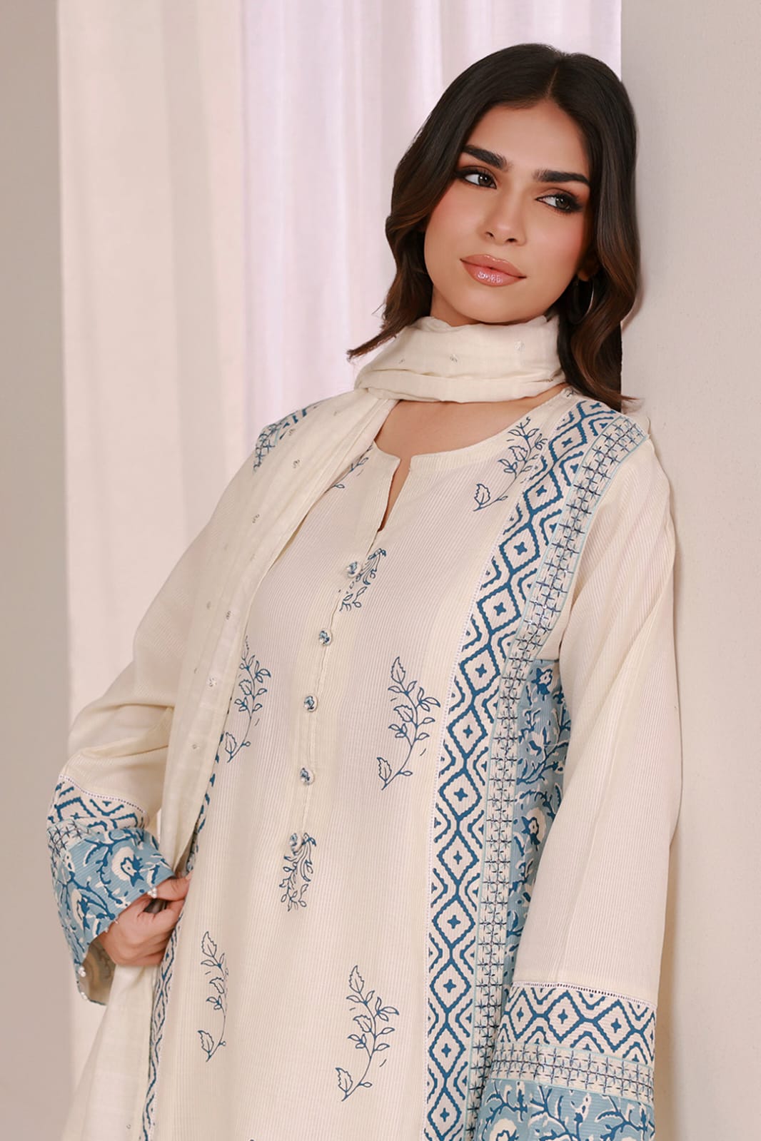 Zellbury Stitched Embroidered Lawn ST 2pc