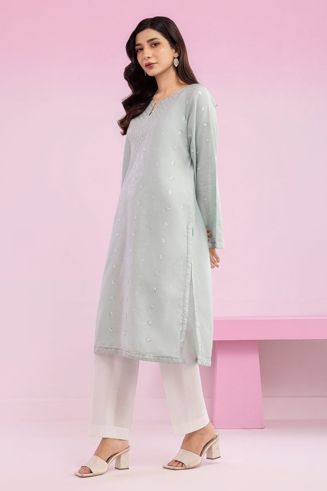 Zellbury Stitched Embroidered Lawn Shirt