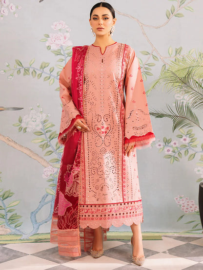 Bin Ilyas-Esha Eshal-Dyed Embroidered Lawn-3PC - Branded Cut Pieces