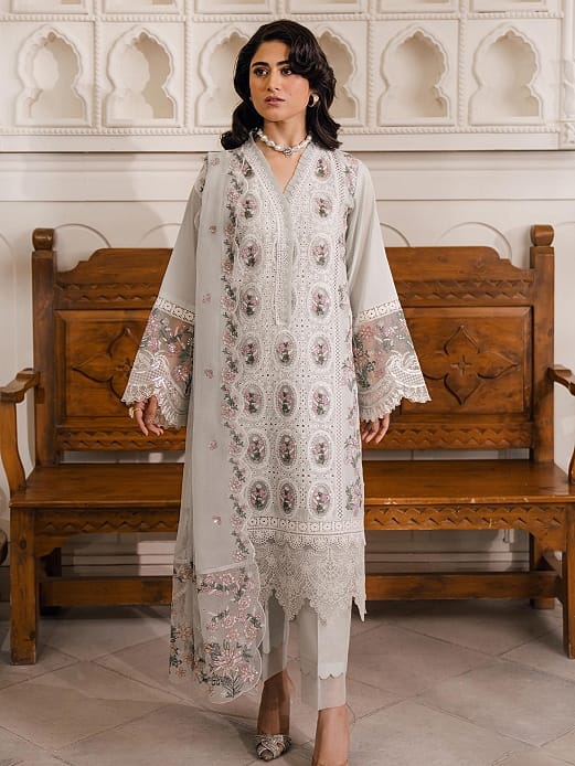 Bin Ilyas Naqsh Luxury Lawn Collection 3pc - Branded Cut Pieces