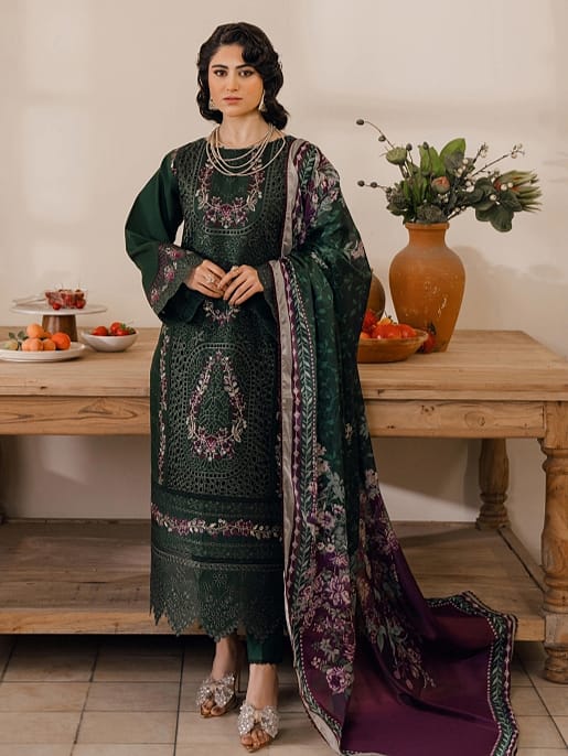 Bin Ilyas Naqsh Luxury Lawn Collection 3pc - Branded Cut Pieces