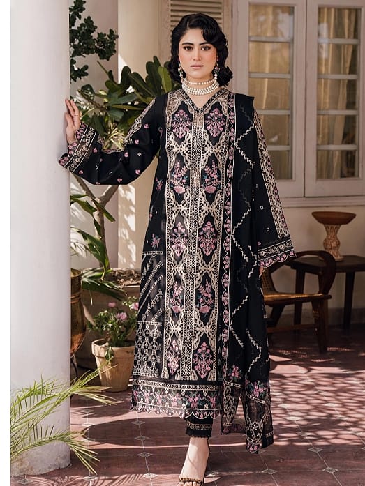 Bin Ilyas Naqsh Luxury Lawn Collection 3pc - Branded Cut Pieces