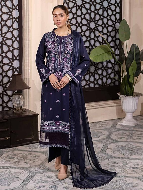 Rajis Luxur Collection Lawn Collection 3pc - Branded Cut Pieces