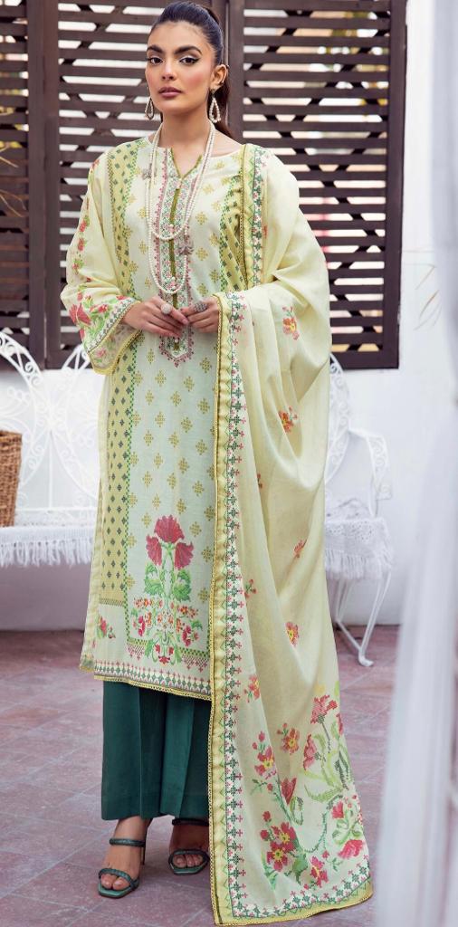 Wirsa By Zainab Khawab e Nobahar Lawn 3pc - Branded Cut Pieces